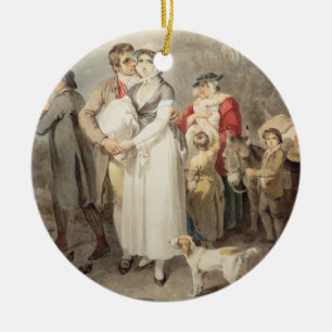 Ornamento De Cerâmica Na estrada, 1799 (w/c sobre traços de lápis no p
