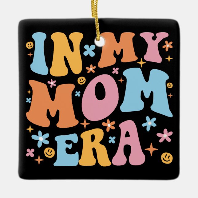 Ornamento De Cerâmica Na Minha Era Mãe Eu (Frente)