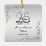 Ornamento De Cerâmica Na moda Silver Decoration 25 de Casamento Aniversá<br><div class="desc">Na moda e adorno de aniversário de casamento elegante, adequado para eventos de aniversário de casamento de prata. Lindas na moda prata espirram e floresce decorações de canto em um fundo prateado bonito. Todo texto é totalmente personalizável para atender às suas necessidades. Se precisar de ajuda para personalizar o seu...</div>