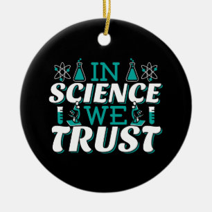Ornamento De Cerâmica Na Science We Trust Cote - Professor