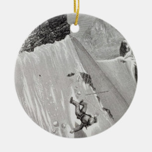 Ornamento De Cerâmica 'Na tentativa passar o canto que eu deslizei e Fe