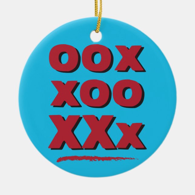 Ornamento De Cerâmica Nacho Libre Hug Hug Kiss Kiss Ornament (Frente)