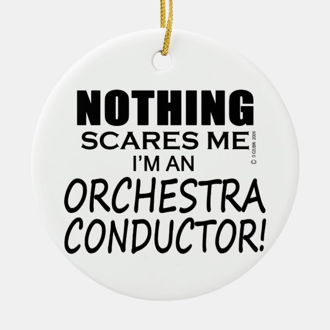 Ornamento De Cerâmica Nada Me Assusta, Condutor (Frente)