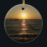 Ornamento De Cerâmica Naklua Beach Sunset. Pattaya, Chonburi, Tailândia<br><div class="desc">Naklua Bay fica imediatamente a norte da Baía de Pattaya, com Rachvate Cape separando os dois. A praia Naklua, ao extremo norte, é a faixa principal, com a praia Moon Crescent menor e depois Palm Beach mais ao sul. Além deles está Wong Amat Beach, que ocupa o norte final de...</div>