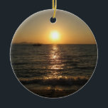 Ornamento De Cerâmica Naklua Beach Sunset. Pattaya, Chonburi, Tailândia<br><div class="desc">Naklua Bay fica imediatamente a norte da Baía de Pattaya, com Rachvate Cape separando os dois. A praia Naklua, ao extremo norte, é a faixa principal, com a praia Moon Crescent menor e depois Palm Beach mais ao sul. Além deles está Wong Amat Beach, que ocupa o norte final de...</div>