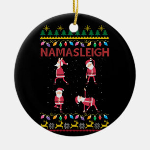 Ornamento De Cerâmica Namasleigh Papais noeis Yoga Positions Yoga Lover