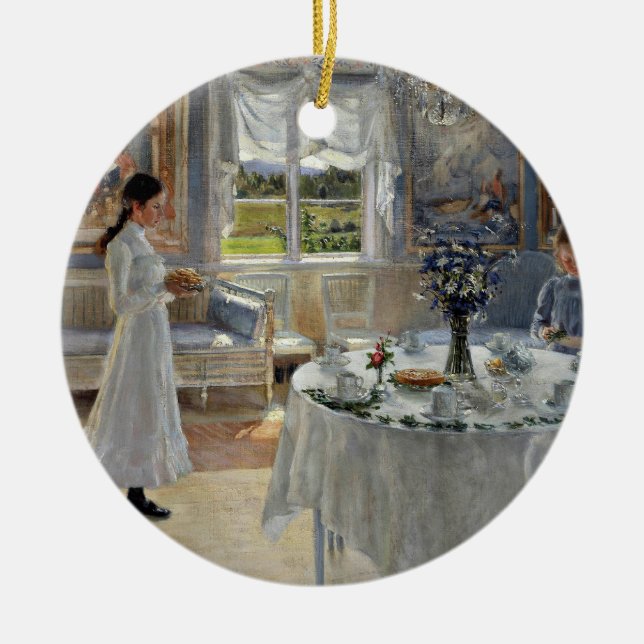 Ornamento De Cerâmica Namsdag ou Nome Dia (Frente)