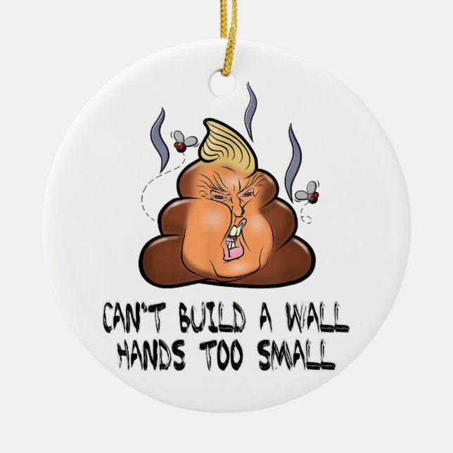 Ornamento De Cerâmica Não é possível construir uma parede com mãos muito (Frente)