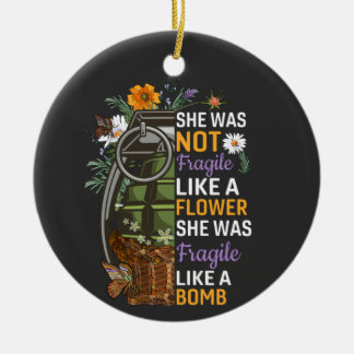 Ornamento De Cerâmica Não frágil como uma flor frágil como uma bomba RBG