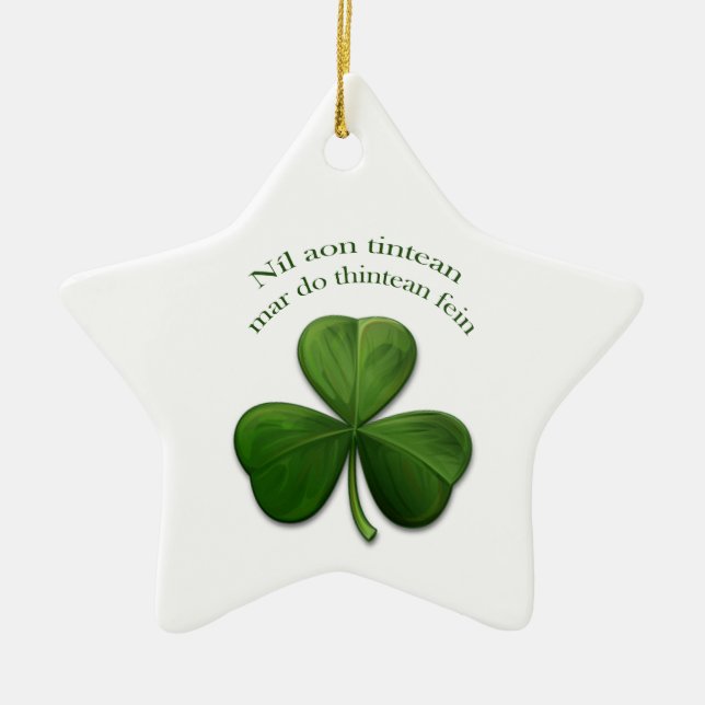 Ornamento De Cerâmica Não há lugar como casa (Frente)