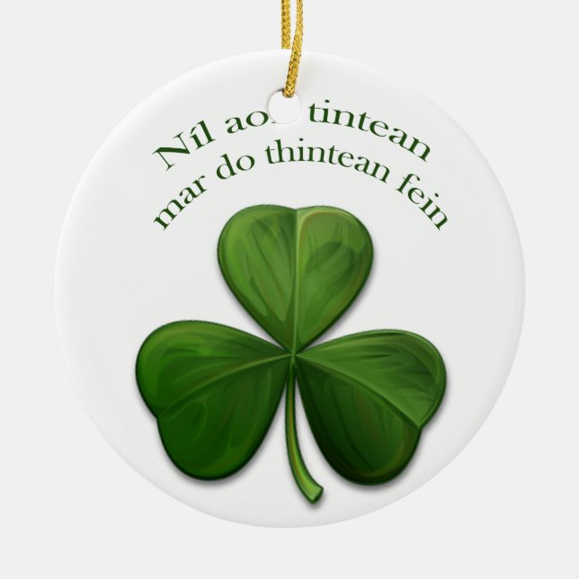 Ornamento De Cerâmica Não há lugar como casa (Frente)