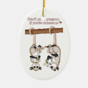 Ornamento De Cerâmica Não jogue o gambá se você é impressionante