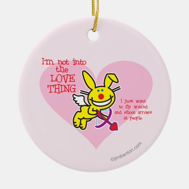 Ornamento De Cerâmica Não na coisa do amor (Frente)