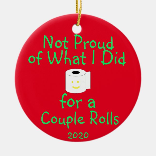 Ornamento De Cerâmica Não Orgulhoso do que fiz para um Casal Rolls (Frente)