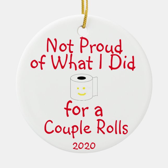 Ornamento De Cerâmica Não Orgulhoso do que fiz para um Casal Rolls (Frente)