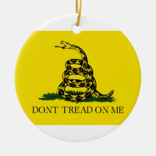 Ornamento De Cerâmica Não pise em mim a bandeira revolucionária de