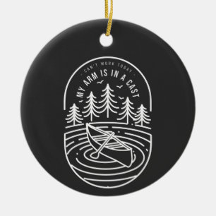 Ornamento De Cerâmica Não Posso Trabalhar Hoje Meu Braço Está Engessado