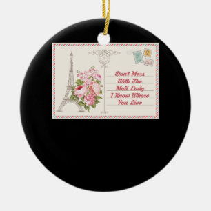 Ornamento De Cerâmica Não Se Mestione Com Correio A Senhora Transportado