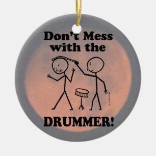 Ornamento De Cerâmica Não se meta com o baterista