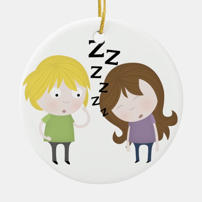 Ornamento De Cerâmica Narcolepsy público (Frente)