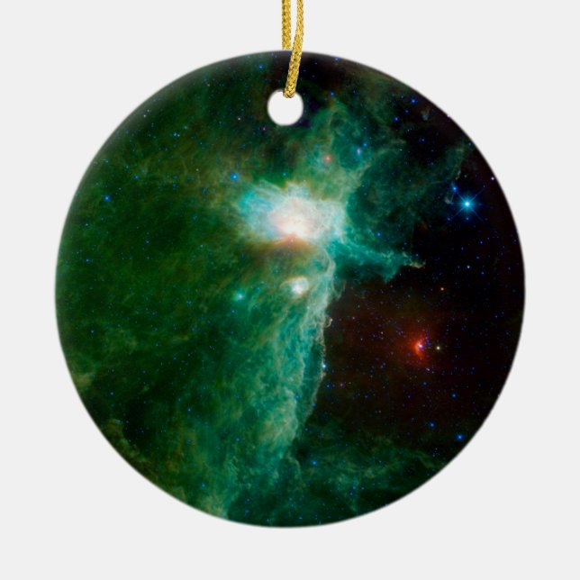 Ornamento De Cerâmica NASA da nebulosa da chama (Frente)