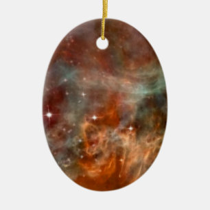 Ornamento De Cerâmica NASA do olhar do mármore da nebulosa de Carina