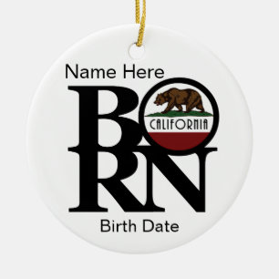 Ornamento De Cerâmica NASCER California Custom