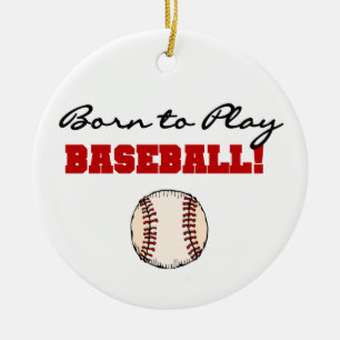 Ornamento De Cerâmica Nascer para jogar t-shirt e presentes do basebol