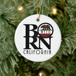 Ornamento De Cerâmica NASCER Weed California