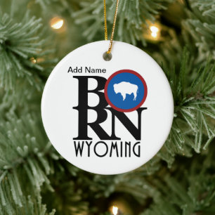 Ornamento De Cerâmica NASCER Wyoming Personalizado