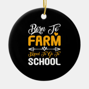 Ornamento De Cerâmica Nascido Para Cultivar Forçado a Ir à Escola