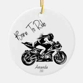 Ornamento De Cerâmica Nascido Para Pilotar Nome Personalizado
