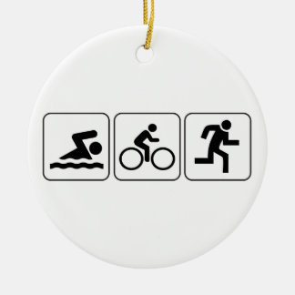 Ornamento De Cerâmica Natação, bicicleta, funcionamento - Triathlon