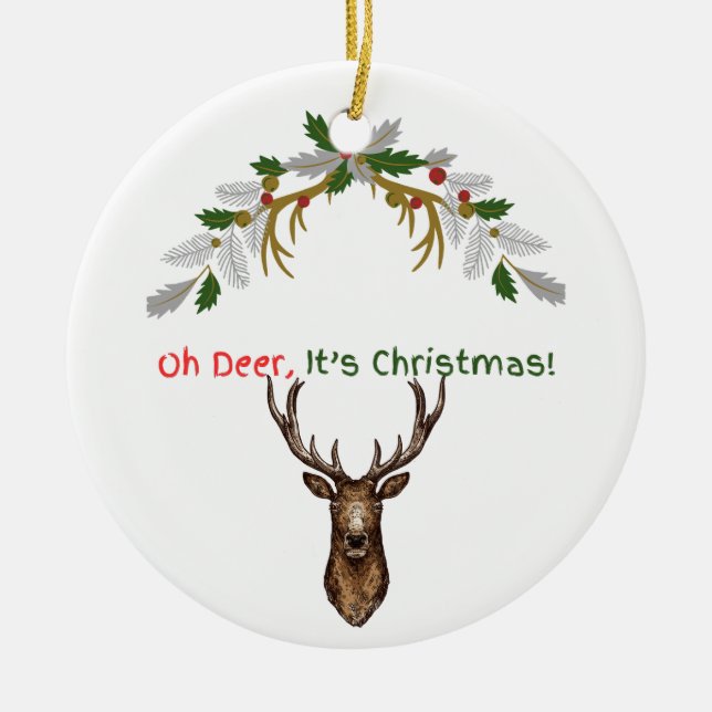 Ornamento De Cerâmica Natal (Frente)