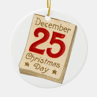 Ornamento De Cerâmica Natal antigo, 25 de dezembro