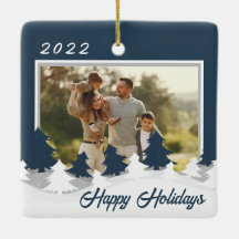 Natal Azul Foto Personalizada Natal