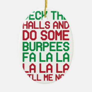 Ornamento De Cerâmica Natal Burpees