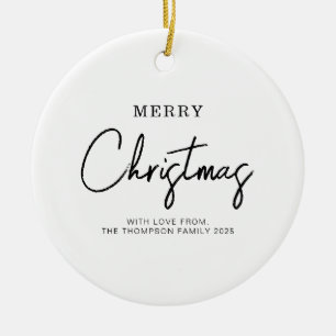 Ornamento De Cerâmica Natal clássico mínimo