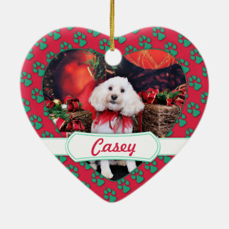 Ornamento De Cerâmica Natal - Cockapoo - Casey