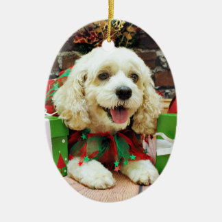 Ornamento De Cerâmica Natal - Cockapoo - Clancy