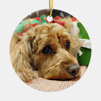 Ornamento De Cerâmica Natal - Cockapoo - Odie