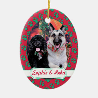 Ornamento De Cerâmica Natal - Cockapoo Sophie - pastor de Reba