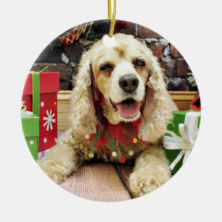 Ornamento De Cerâmica Natal - cocker spaniel - Mollie