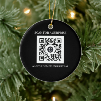 Ornamento De Cerâmica Natal com Código QR Personalizado