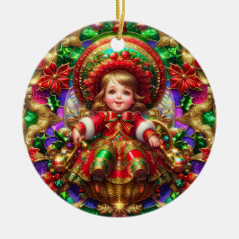 Ornamento De Cerâmica NATAL ~ Criança do século XIX ~