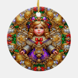 Ornamento De Cerâmica NATAL ~ Criança do século XIX ~