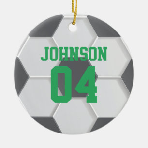Ornamento De Cerâmica Natal da Bola Verde