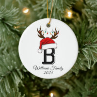 Natal da família Monogramas Santa Claus