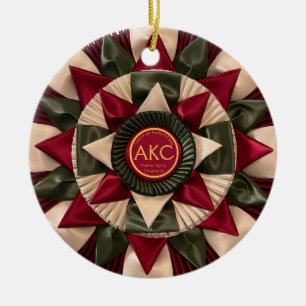 Ornamento De Cerâmica Natal da Fita de MACH Personalizada para Agilidade