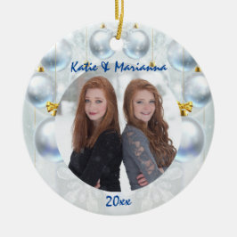 Ornamento De Cerâmica Natal das Bolas Decorativas de Prata